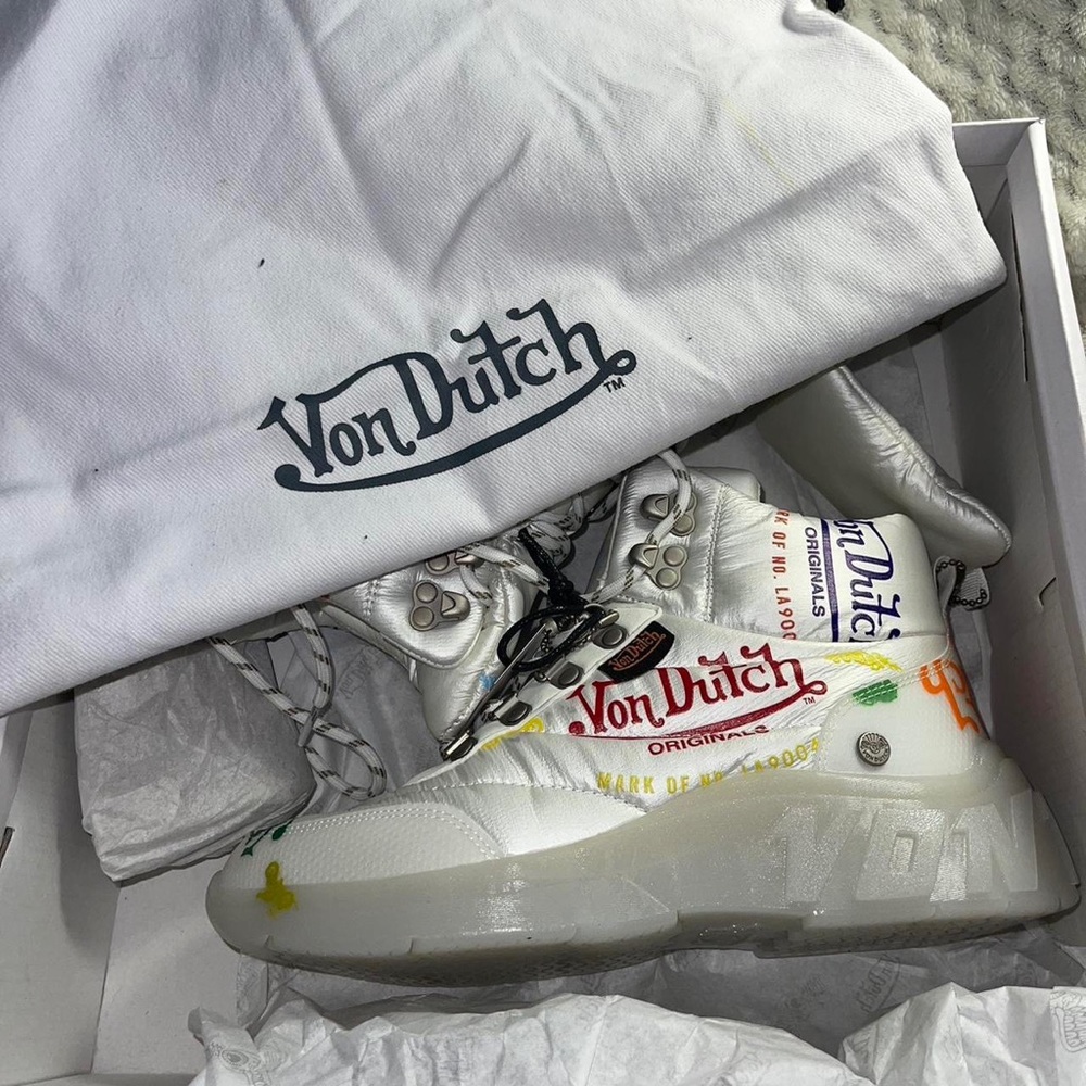 von dutch puffer sneaker white